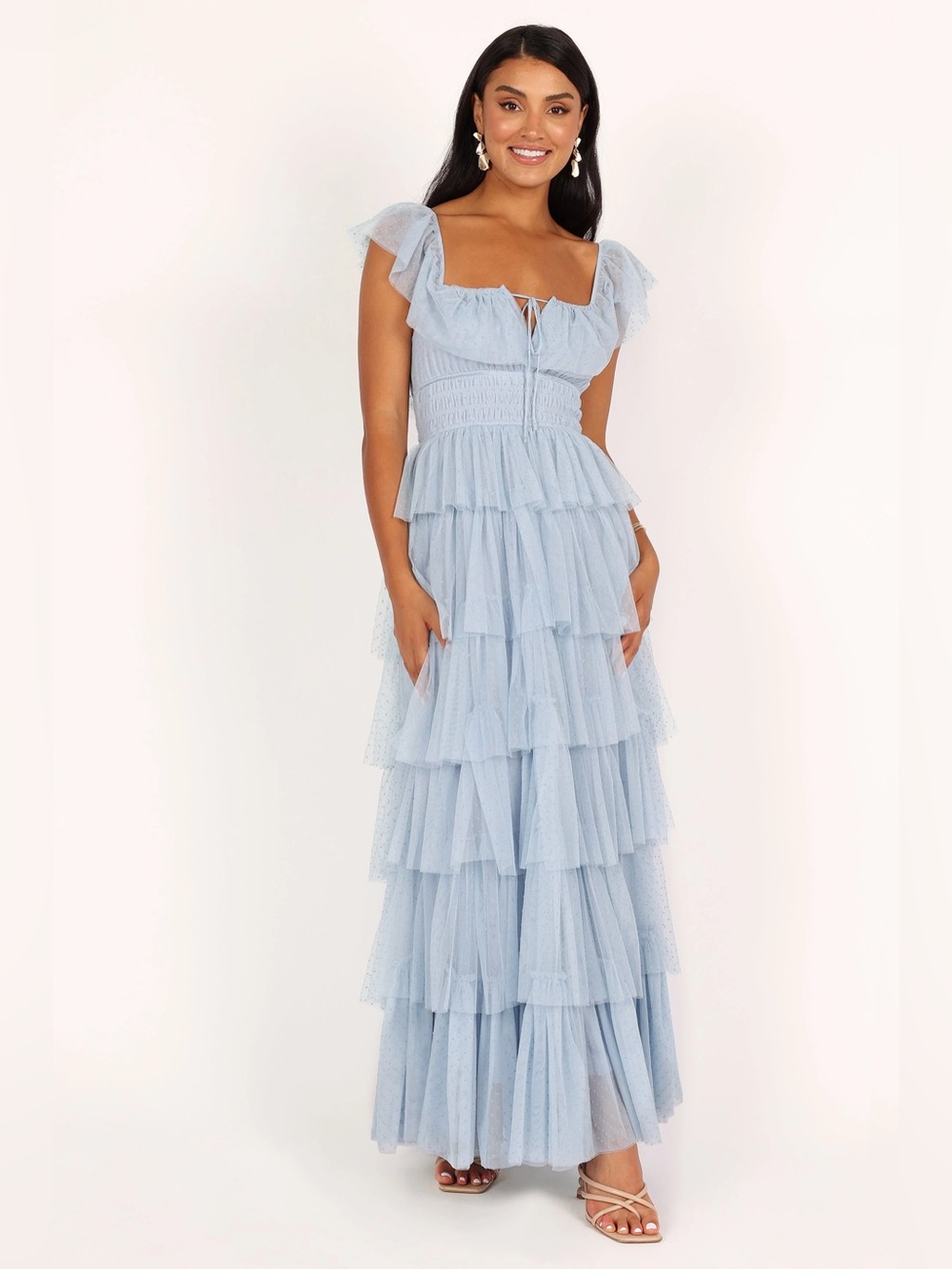 Petal & pup Belle Maxi tulle polka dot formal wedding guest Dress NEW NWT